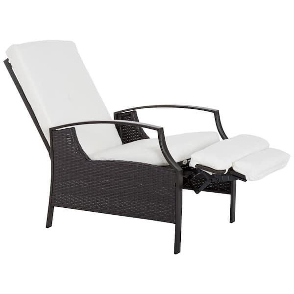 Plastic Rattan Outdoor Recliner Chair, Outsunny Outdoor Rattan Recliner Chair Replacement Cushions