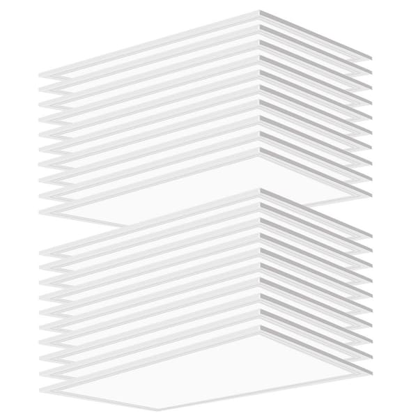 Bieuoram 2 ft. x 4 ft. 7800 Lumens Integrated LED Panel Light, 5000K White Color (20-Pack)