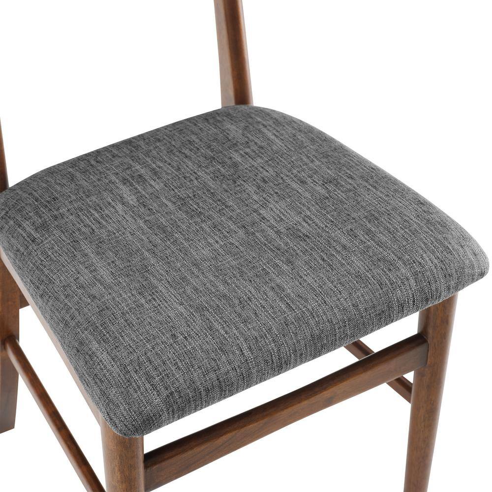 Landon Mahogany Upholstered Mid-Century Modern Side Chair Set