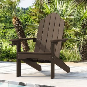 Phillida Brown Recycled Poly HIPS Plastic Weather Resistant Reclining Outdoor Adirondack Chair Patio Fire Pit Chair 1Pc