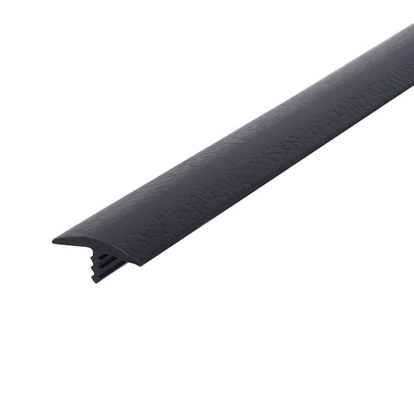 Outwater 3/4 in. Black Leatherette Polyethylene Center Barb Hobbyist Pack Bumper Tee Moulding Edging 25 foot long Coil