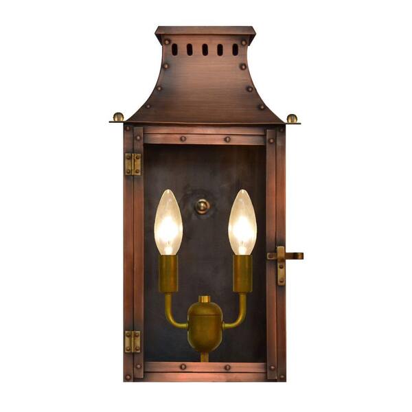 Filament Design Burkley 2-Light Copper Outdoor Wall Lantern
