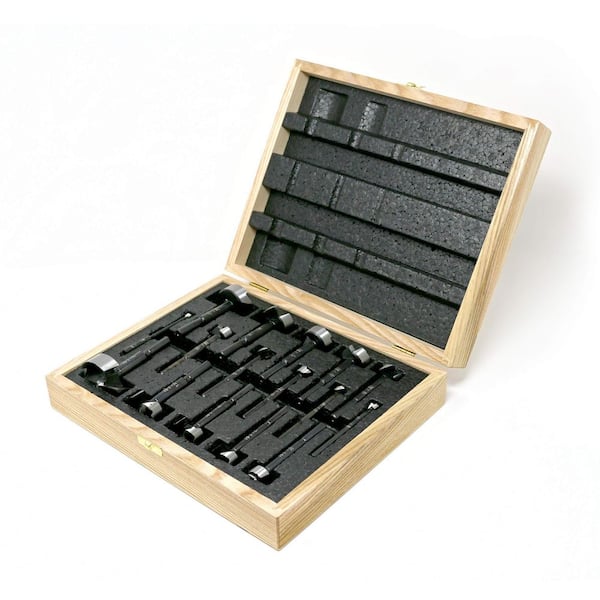 Black Shark Forstner Bit Combo Set, Includes 15 mm to 35 mm and 1/4 in. to 2 in. Dia. (16-Piece)
