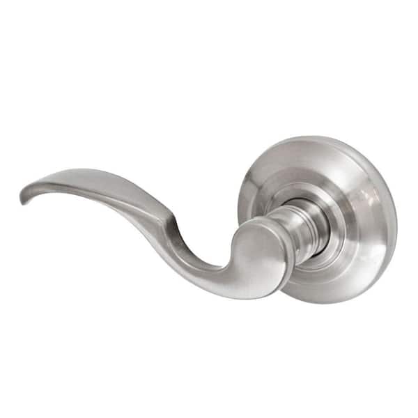 Fusion Brushed Nickel Drop Tail Dummy Set Left Handed Lever with Cambridge Rose