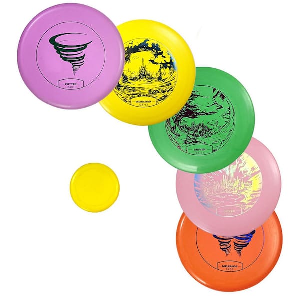 Disc Golf Set, 5-Pieces Beginners Flying Discs, Disc Golf Starter Set for Full-Body Strength Training, with Putter