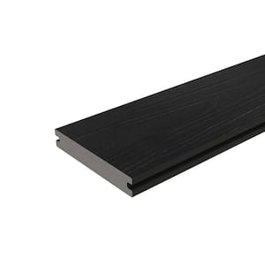 1 in. x 6 in. x 8 ft. Indian Ebony Solid with Groove Composite Decking Board, UltraShield Natural Magellan