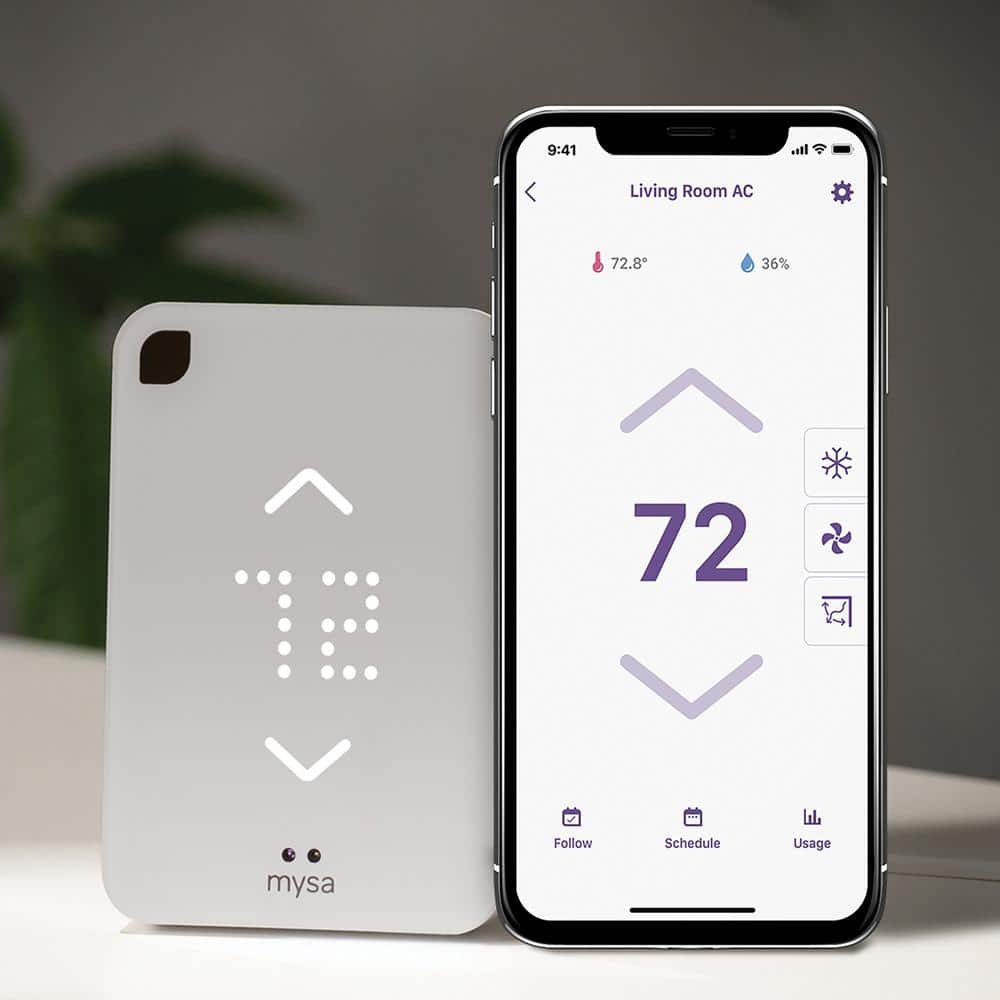 Mysa White Wi-Fi Smart Thermostat for Mini-Split Heat Pumps