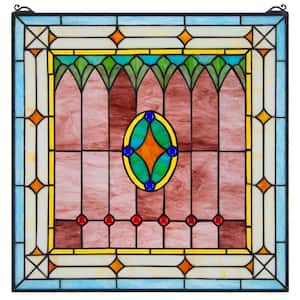 Craftsman Tiffany-Style Stained Glass Window Panel