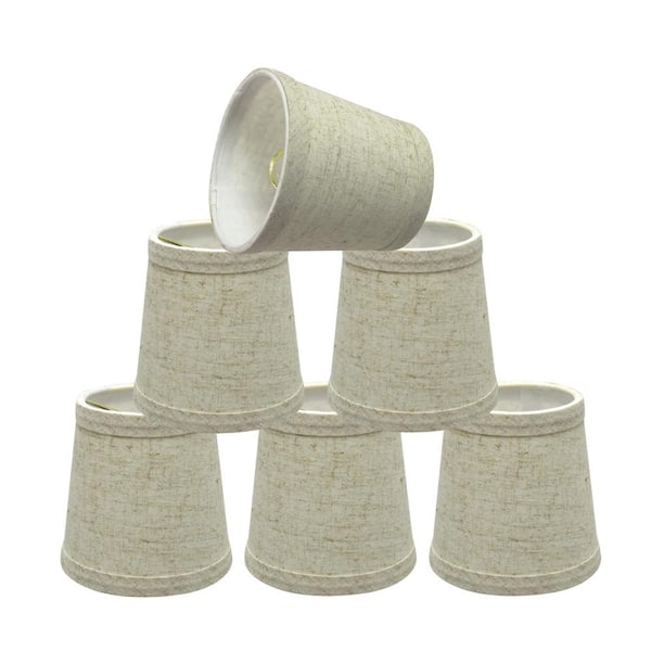 4 in. x 4 in. Beige Hardback Empire Lamp Shade (6-Pack)