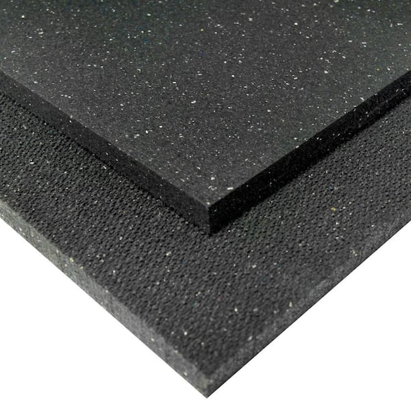 Rubber-Cal Shark Tooth 3/4 in. T x 4 ft. W x 6 ft. L Black Heavy Duty  Rubber Flooring Mat 03_109_W_46 - The Home Depot