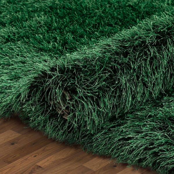  GKLUCKIN Shag Ultra Soft Area Rug, Fluffy 5'x8' Green