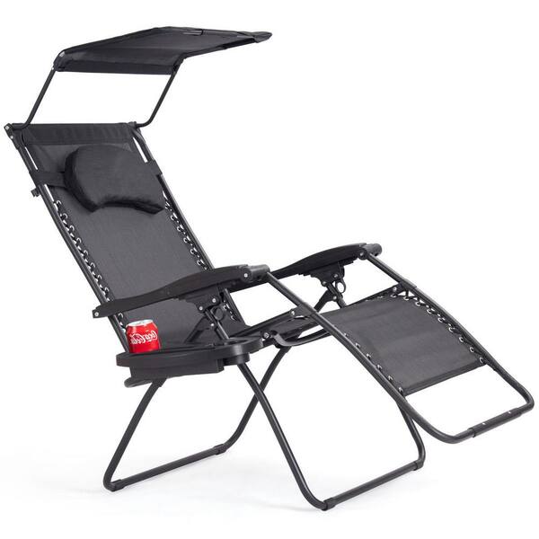 Canopy Shade Lounge Chair Cup Holder Patio ... 