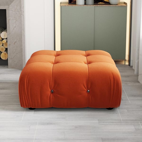 Rust Orange newest Ottoman