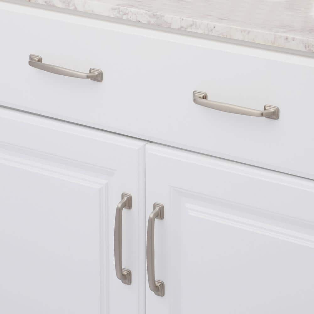 Satin Nickel 6-inch Brushed Cup Pull with Mounting Hardware