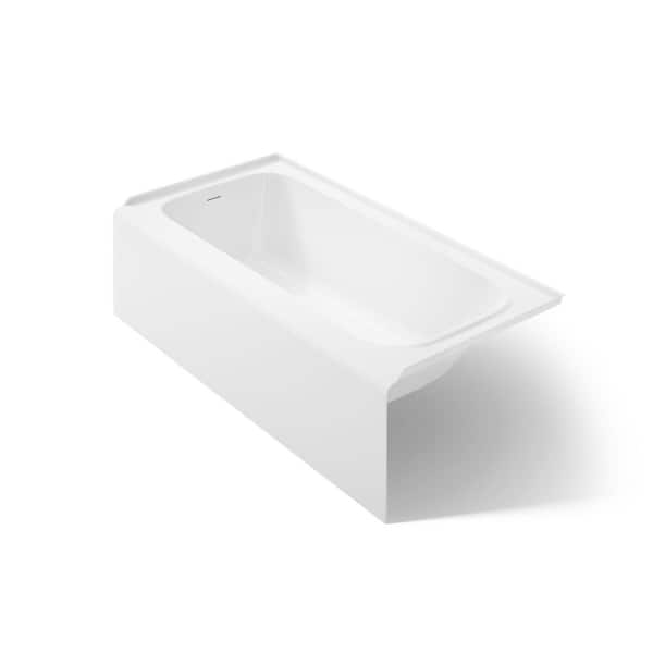 Paces 60 in. x 30 in. Soaking Bathtub with Left Hand Drain in White