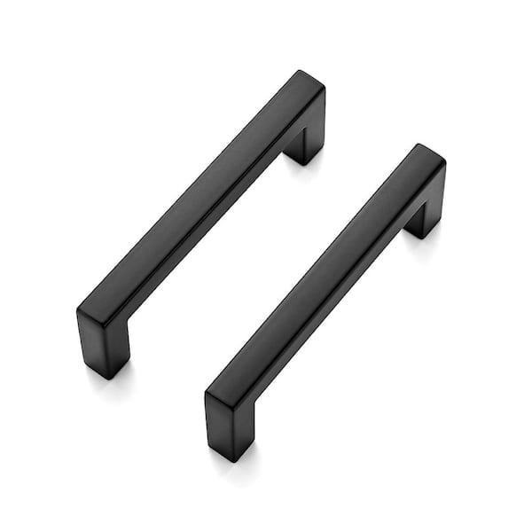 10-Pack 3 in. Center To Center Slim Square Bar Drawer Handles, Matte Black Kitchen Cabinet Handles, Drawer Pulls