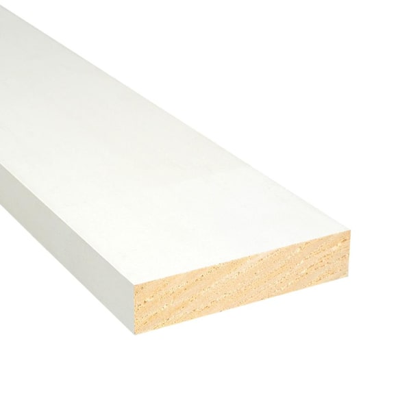 Weaber 1 in. x 4 in. x 16 ft. Finger Jointed Primed Poplar S4S