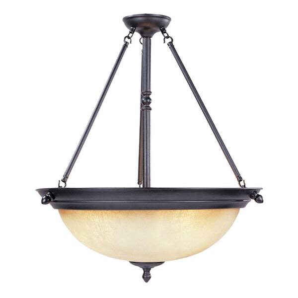 Designers Fountain Branson Collection 3-Light Oil-Rubbed Bronze Hanging/Ceiling Light
