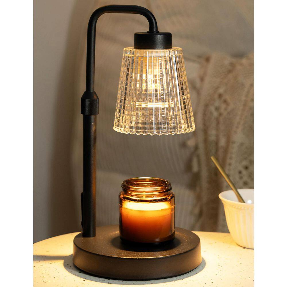 Black Dimmable Candle Warmer Lamp with Timer, Adjustable Height for Jar Candles, 2 Bulbs Included for Home Office Decor price history on PriceWatchPro