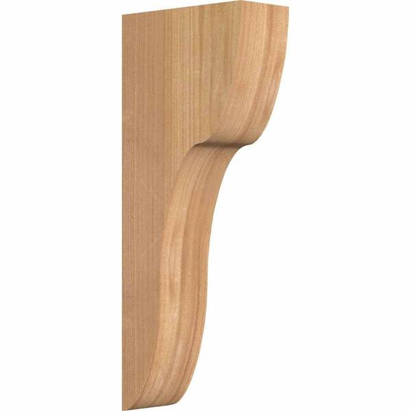 Ekena Millwork 3-1/2 in. x 8 in. x 20 in. Western Red Cedar Carmel Smooth Corbel