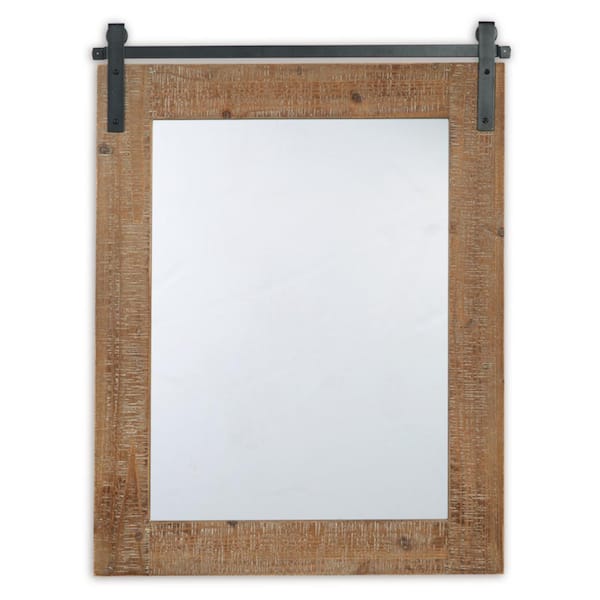 Signature DESIGN BY ASHLEY Lanie 24 in. W x 32 in. H Rectangle Wood Antique Brown Framed Accent Mirror