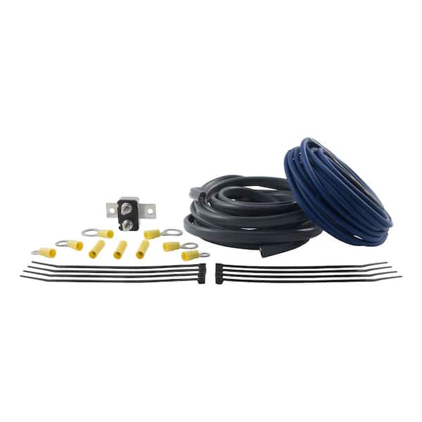 CURT Brake Control Wiring Kit Duplex Wire CrossLinked Wire 30 Amp Circuit Breaker Terminals Connectors and Ties