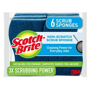 4.4 in. x 2.5 in. x .8 in. Non-Scratch Scrub Sponge (6-Pack)