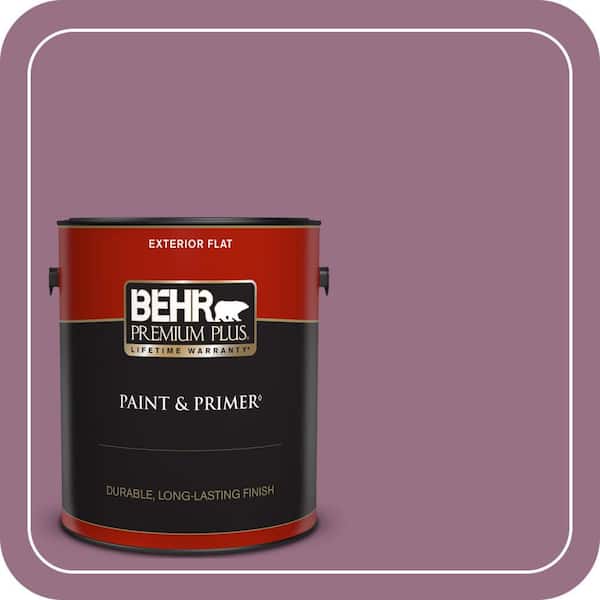 BEHR PREMIUM PLUS 1 gal. #690D-6 Meadow Flower Flat Exterior Paint & Primer