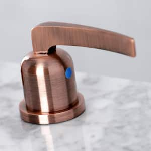 Centurion 8 in. Widespread 2-Handle Bathroom Faucet in Antique Copper