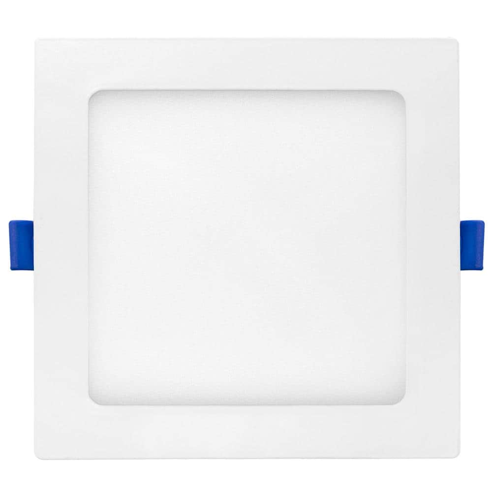 6-Inch White Aluminum Square LED Recessed Downlight