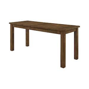 83.75 in. Rustic Golden Brown Wood Top 4 Legs Counter Height Dining Table (Seat of 8)