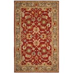 SAFAVIEH Heritage Red/Blue 5 ft. x 8 ft. Antique Border Area Rug HG403A ...