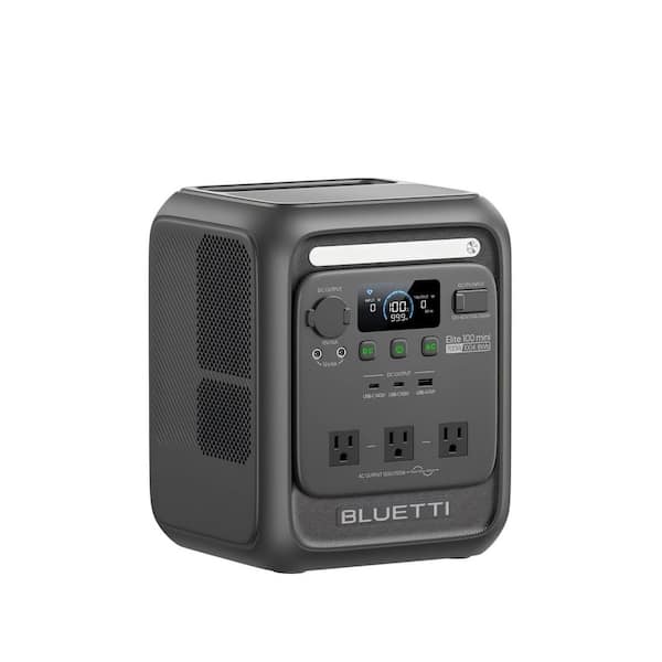 700W 1004Wh Portable Power Station, Push Button Start Battery Solar Generator for Campsite