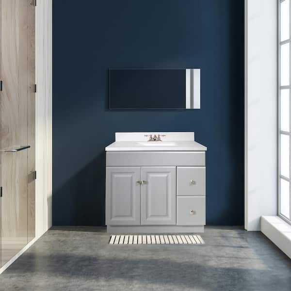 Assemble Bath Vanity Cabinet Only, Design House Wyndham 36 In White Bathroom Vanity Cabinet