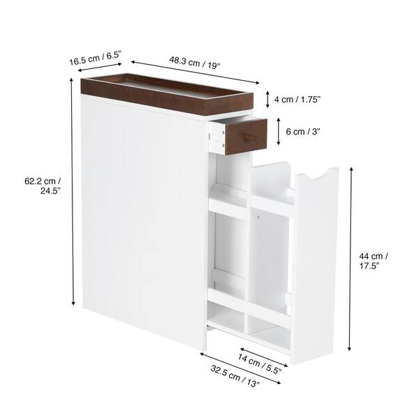 3-Tier Storage Cabinet Drawer Container Round Shape Sliding Door Home Supply 