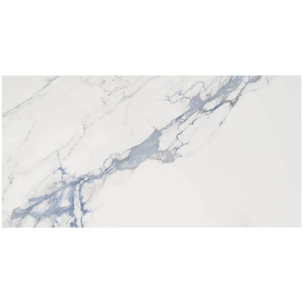 Calacatta Indigo 12" x 24" Polished Porcelain Floor and Wall Tile