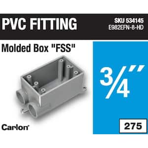 1-Gang 19 cu. in. 3/4 in. PVC Type FSS FS Box