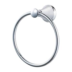 Saxton Wall Mount Towel Ring in Polished Chrome