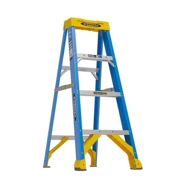 4 ft. Fiberglass Step Ladder (8 ft. Reach Height) with 250 lb. Load Capacity Type I Duty Rating