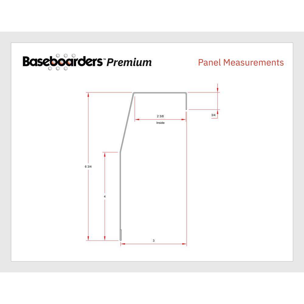 White Galvanized Steel 3 ft Slip-On Baseboard Heater Cover Set
