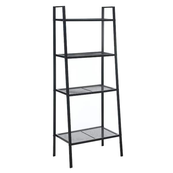 Designs2Go 58.25 Black Tall Ladder Metal Indoor Plant Stand
