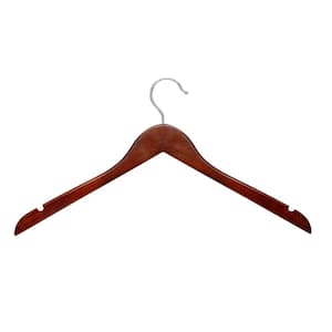 Cherry Wood Notched Shirt and Dress Hangers (20-Pack)