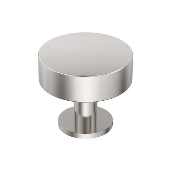 Radius 1-1/4 in. (32 mm) Modern Polished Nickel Round Cabinet Knob