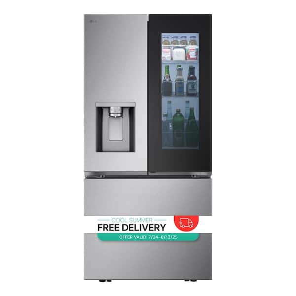 25 cu. ft. 3 Door French Door Refrigerator Standard Depth MAX in PrintProof Stainless Steel with InstaView Ice and Water