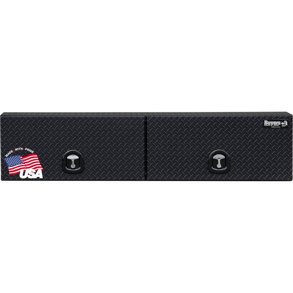 18 in. x 16 in. x 88 in. Matte Black Diamond Tread Aluminum Top Mount Truck Tool Box with Flip-Up Doors price history on PriceWatchPro