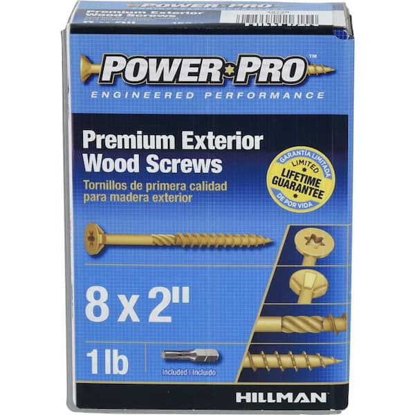 Power Pro Wood Screws, Interior, Premium - 83 pc, 1 lb