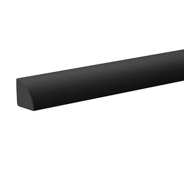 Avondale/Leyton 0.75 in. W x 91.5 in. H Shoe Moulding in Raven Black