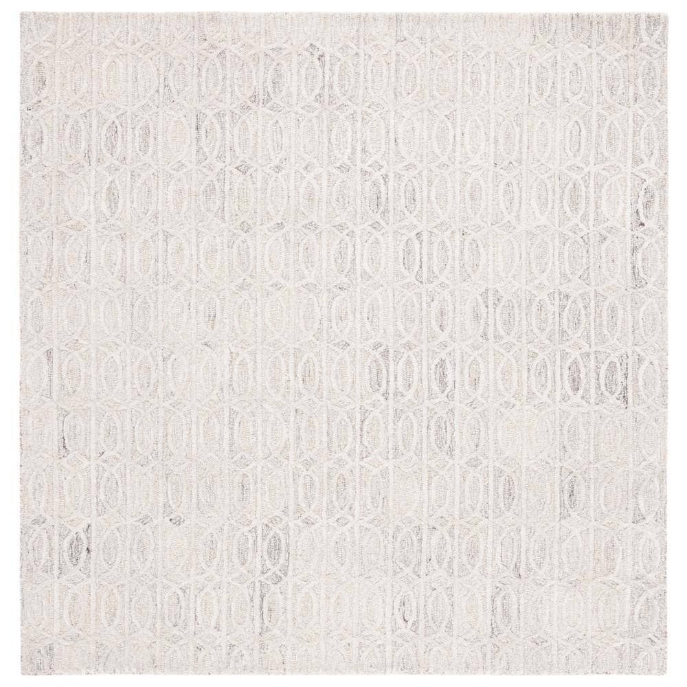 SAFAVIEH Ebony Beige/Ivory 6 ft. x 6 ft. Modern Square Area Rug EBN107B