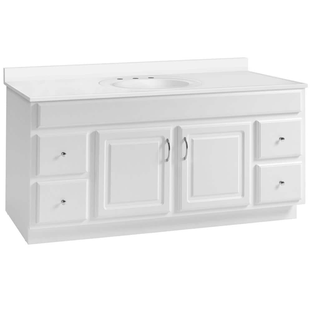 Concord 61 in. Bathroom Vanity with Cultured Marble Vanity Top - Fully Asse