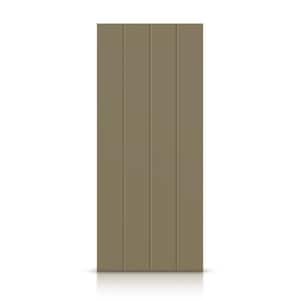 42 in. x 84 in. Hollow Core Olive Green Stained Composite MDF Interior Door Slab